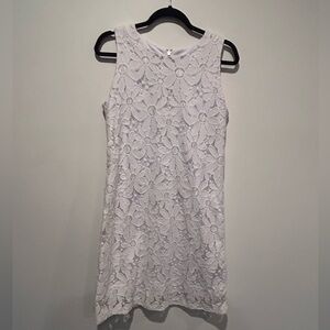 Ronni Nicole white daisy lace dress